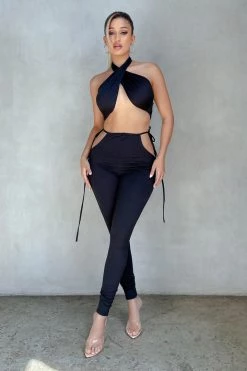 Honeybum Twisted On You Wrap Top Set SALE