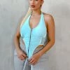 Honeybum SALE New Look Zip Up Halter Top