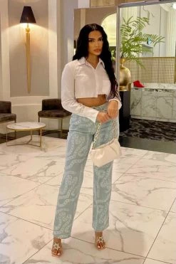 Honeybum Main Chain Straight Leg Jean