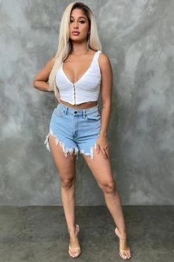 Honeybum Palm Chill High Rise Shorts