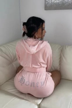 Honeybum New Arrivals Paris Velour Rhinestone Three Piece Set