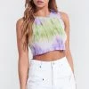 Honeybum SALE Hot Mesh Tie Dye Crop Top
