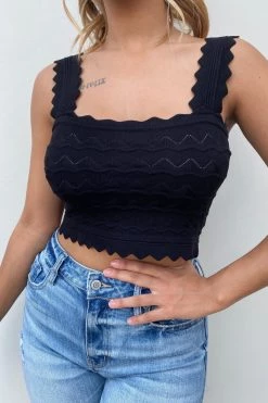 Honeybum Get Wavy Knit Top SALE