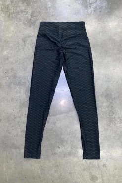 Honeybum Tough Love Textured Ruched Leggings