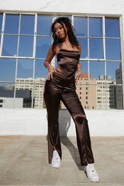 Honeybum You Won't Forget Satin Set Sale Matching Sets